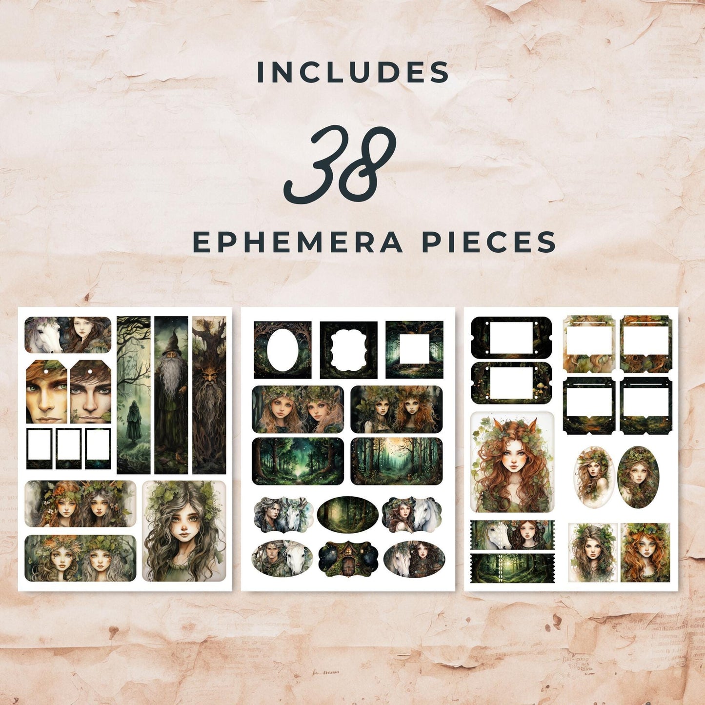 Woodland Elve Junk Journal Mega Kit