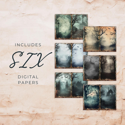 Páginas de diario basura de escenas espeluznantes