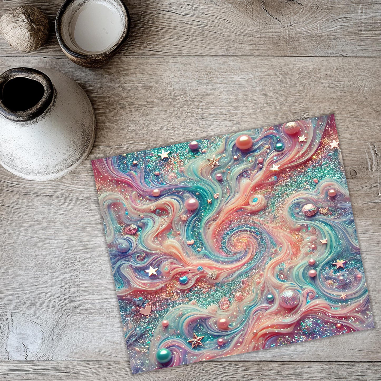 a picture of a painting on a wooden floor