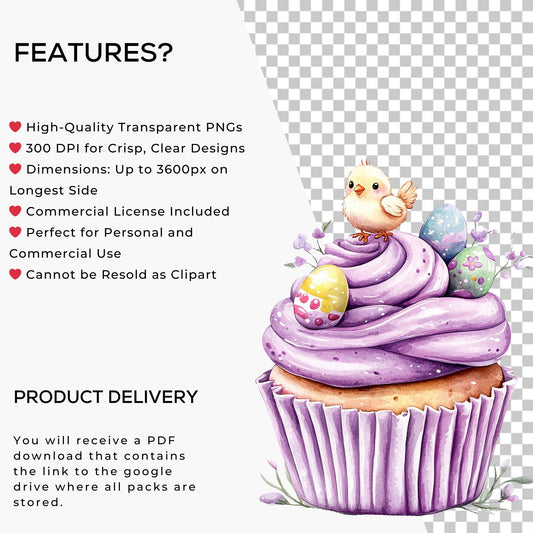 Easter Cupcakes Clipart