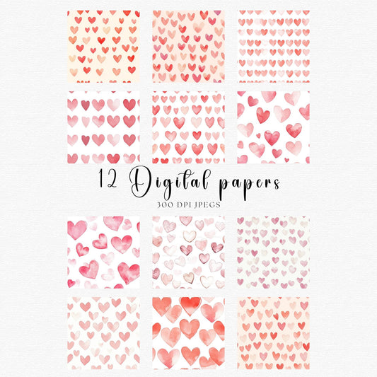 Valentines Hearts Seamless Pattern