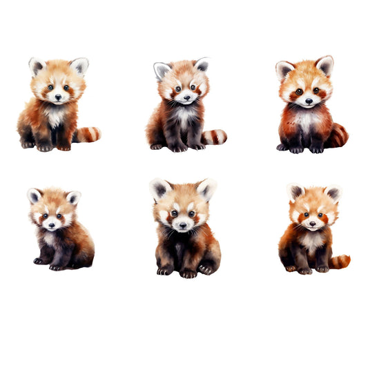 Watercolor Red Panda Clipart