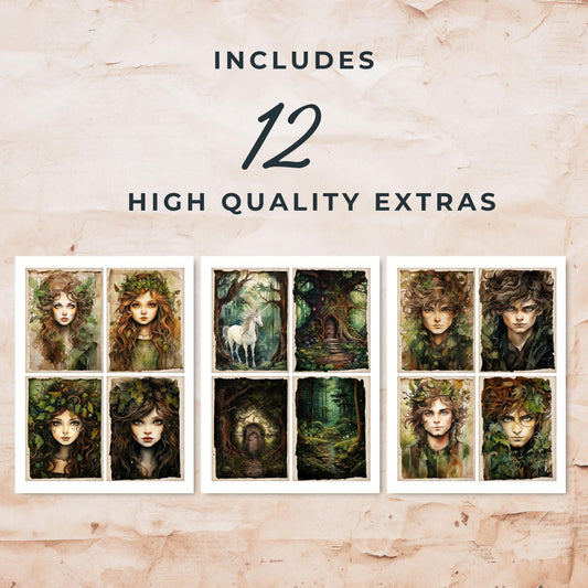 Woodland Elve Junk Journal Cards