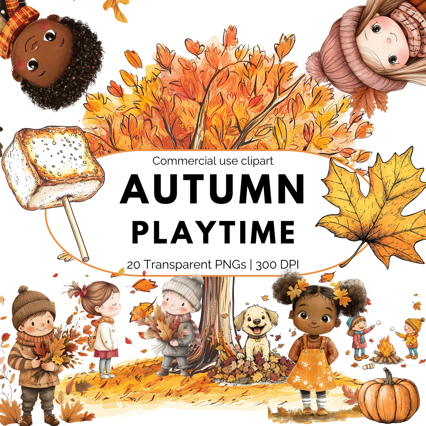 Autumn Play time clipart