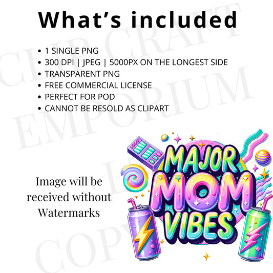Cool Mom Energy PNG – Funny Sassy Mom Life Sublimation Design