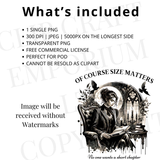 Dark Romance PNG – Gothic Book Lover Sublimation Design for Smut & Book Club Readers (Copy)