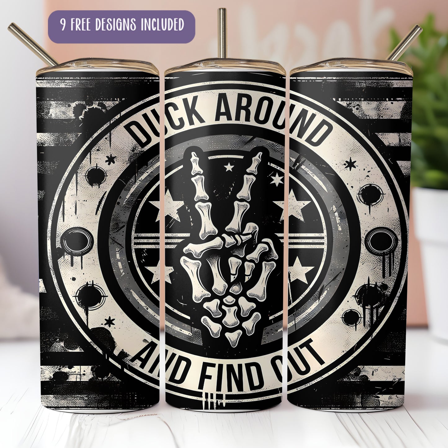 Duck Around And Find Out Tumbler Wrap | Funny Duck PNG Design