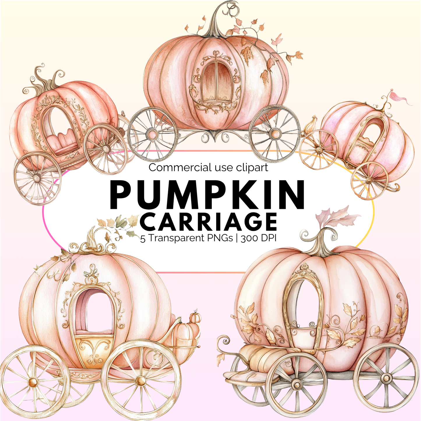 Pumpkin Carriage Clipart