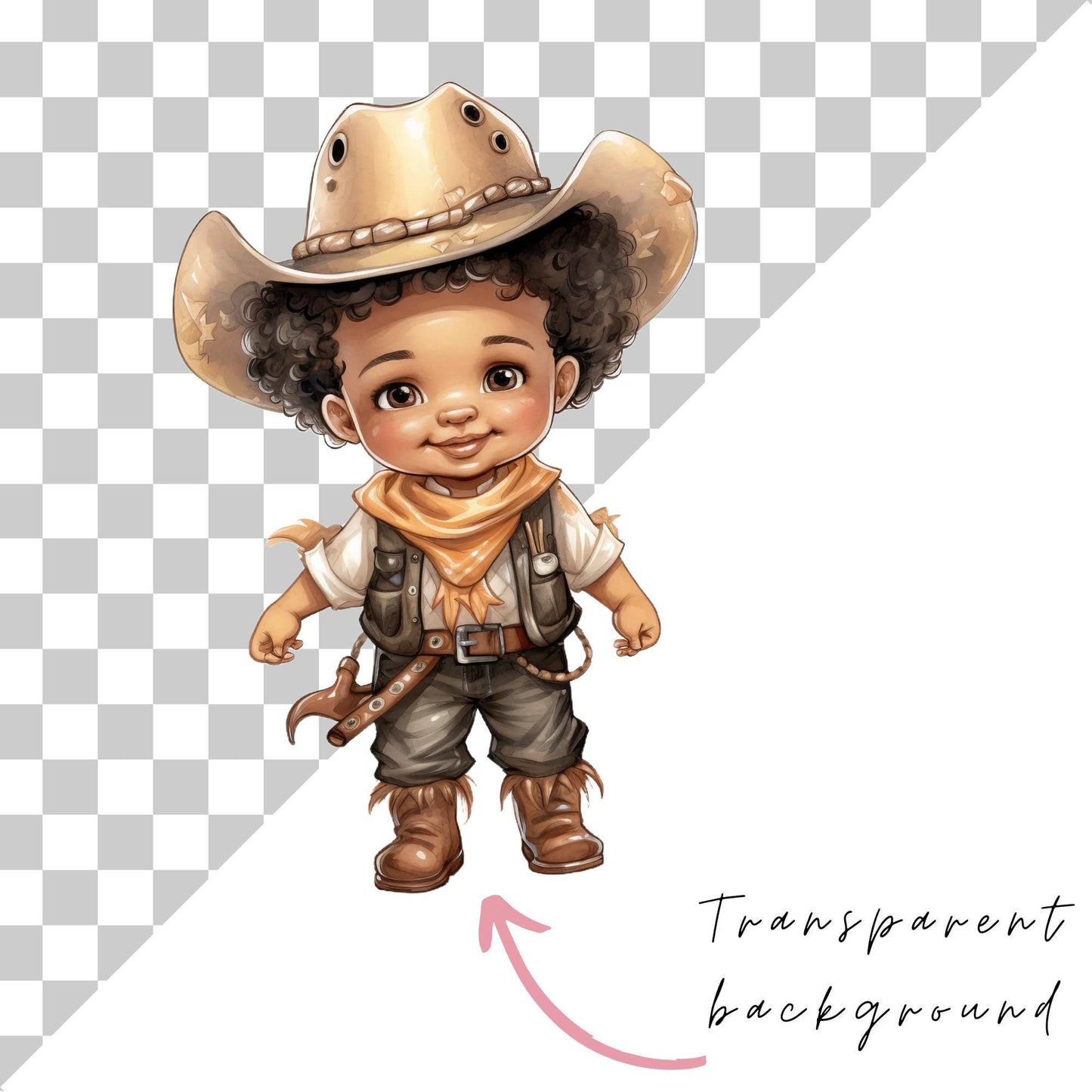 Clipart de bebé vaquero
