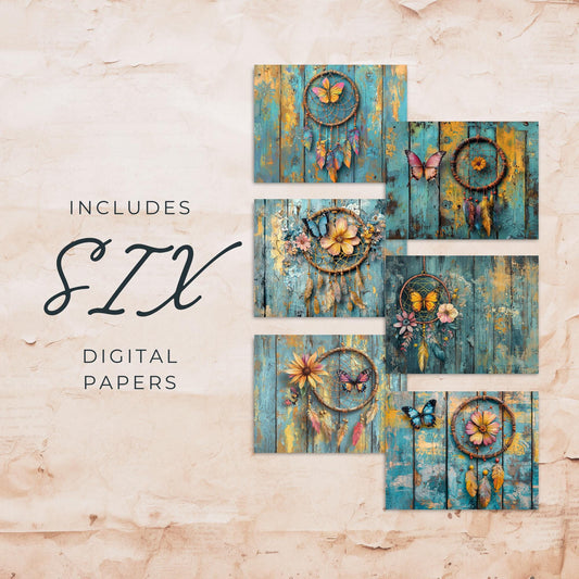 Hippie Girl Junk Journal Pages