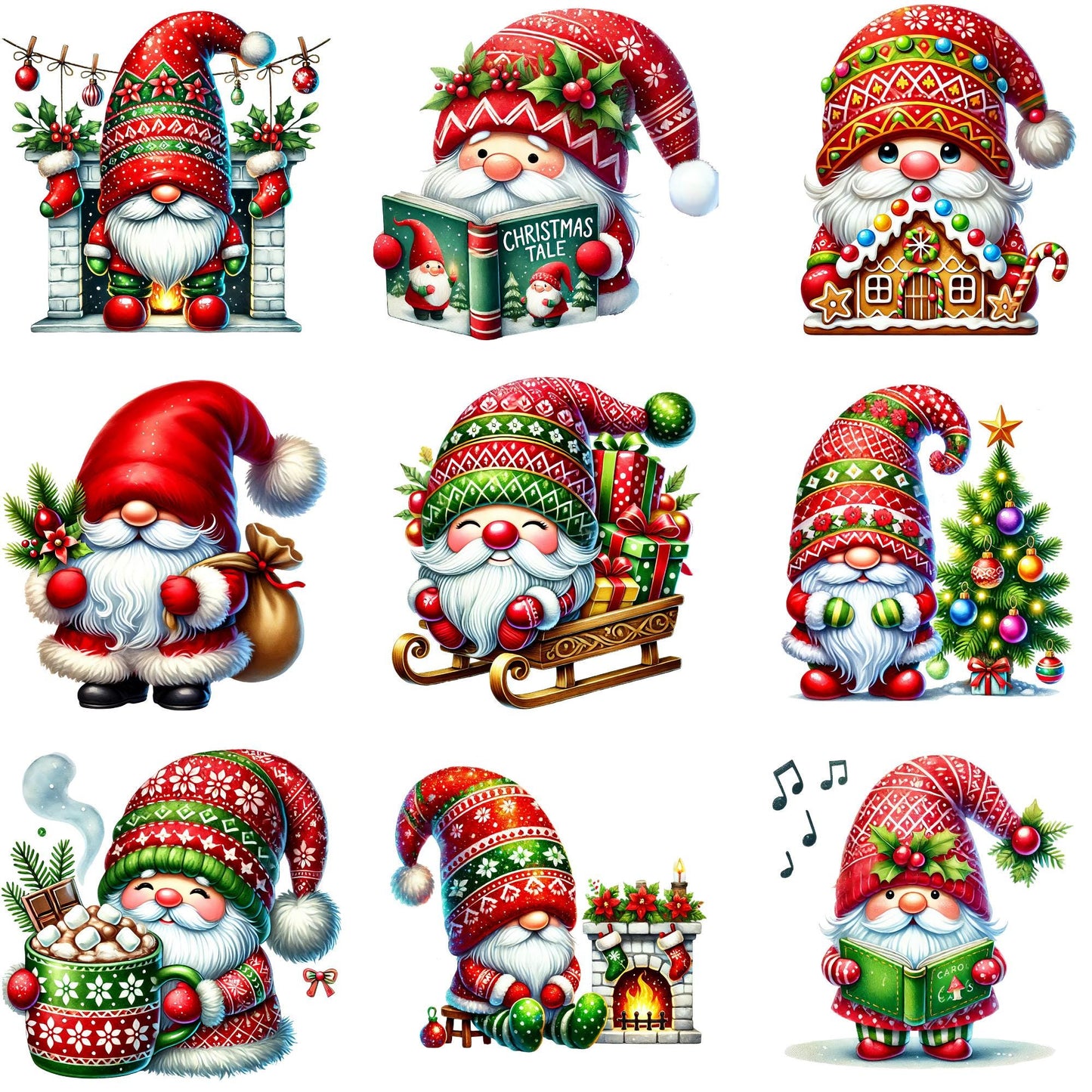 Cute Christmas Gnome Clipart