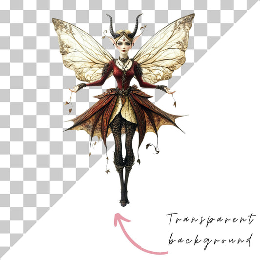 Gothic Fairy Clipart Single