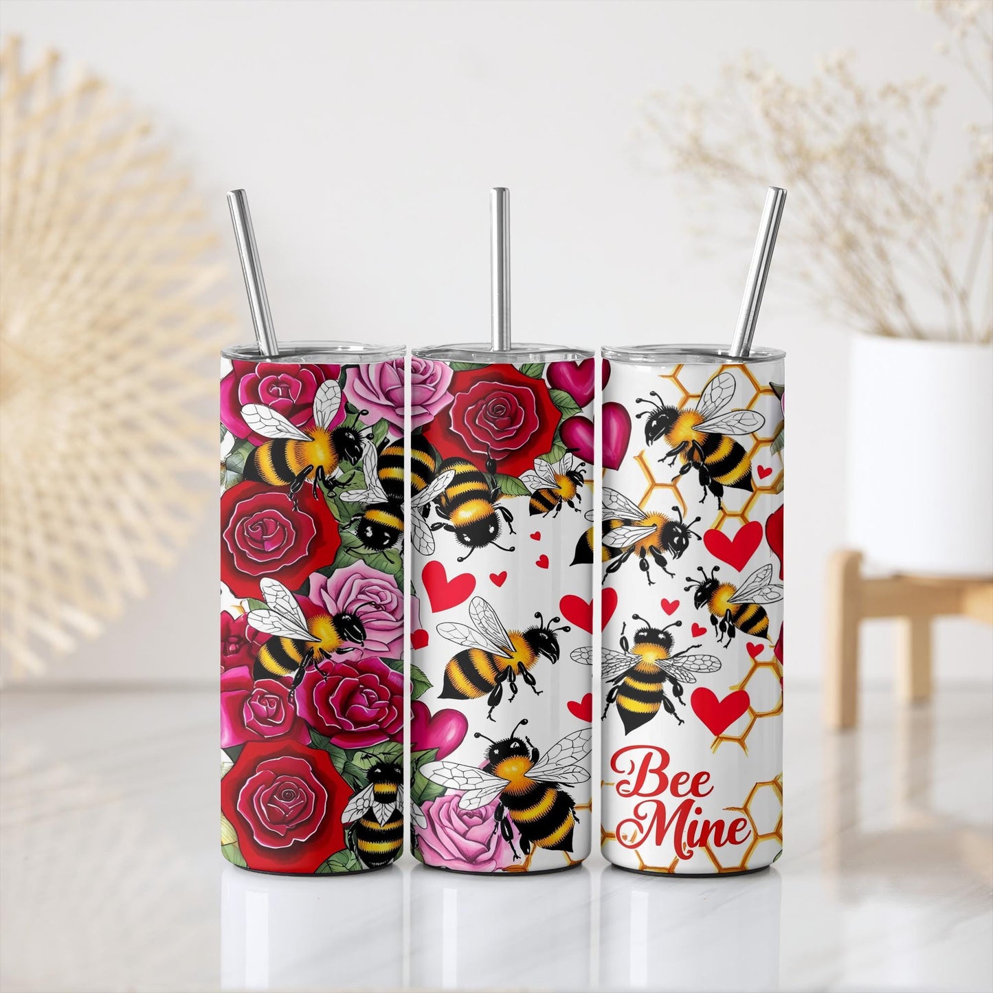 a couple of cups that have some straws in them