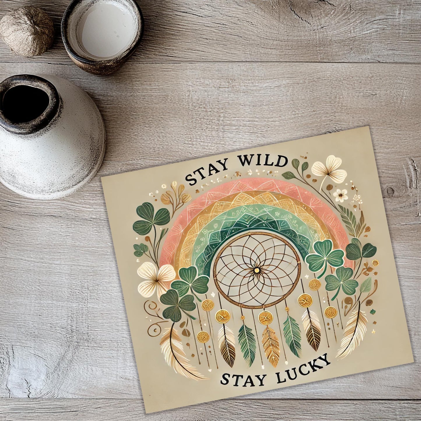 a card that says stay wild stay lucky