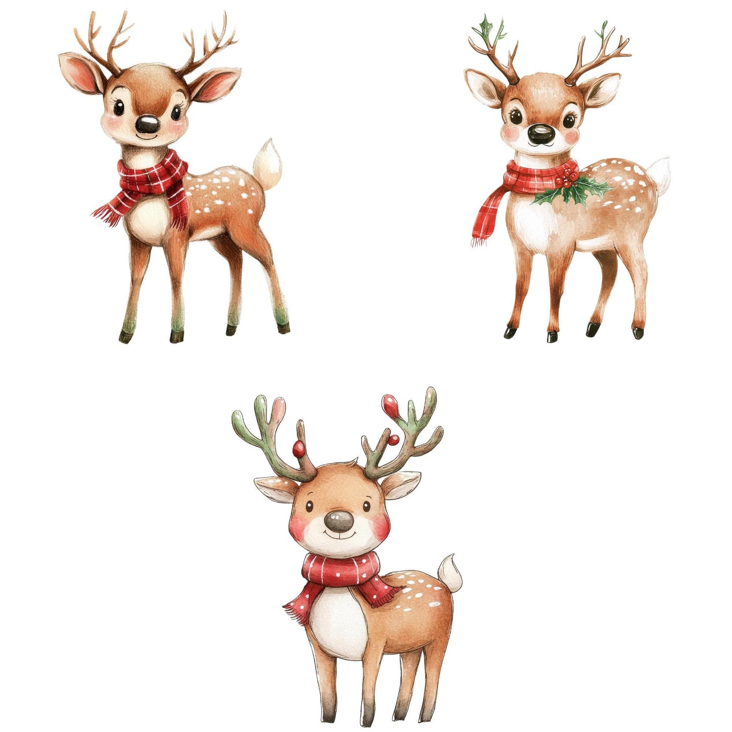 Cute Christmas Reindeer Clipart