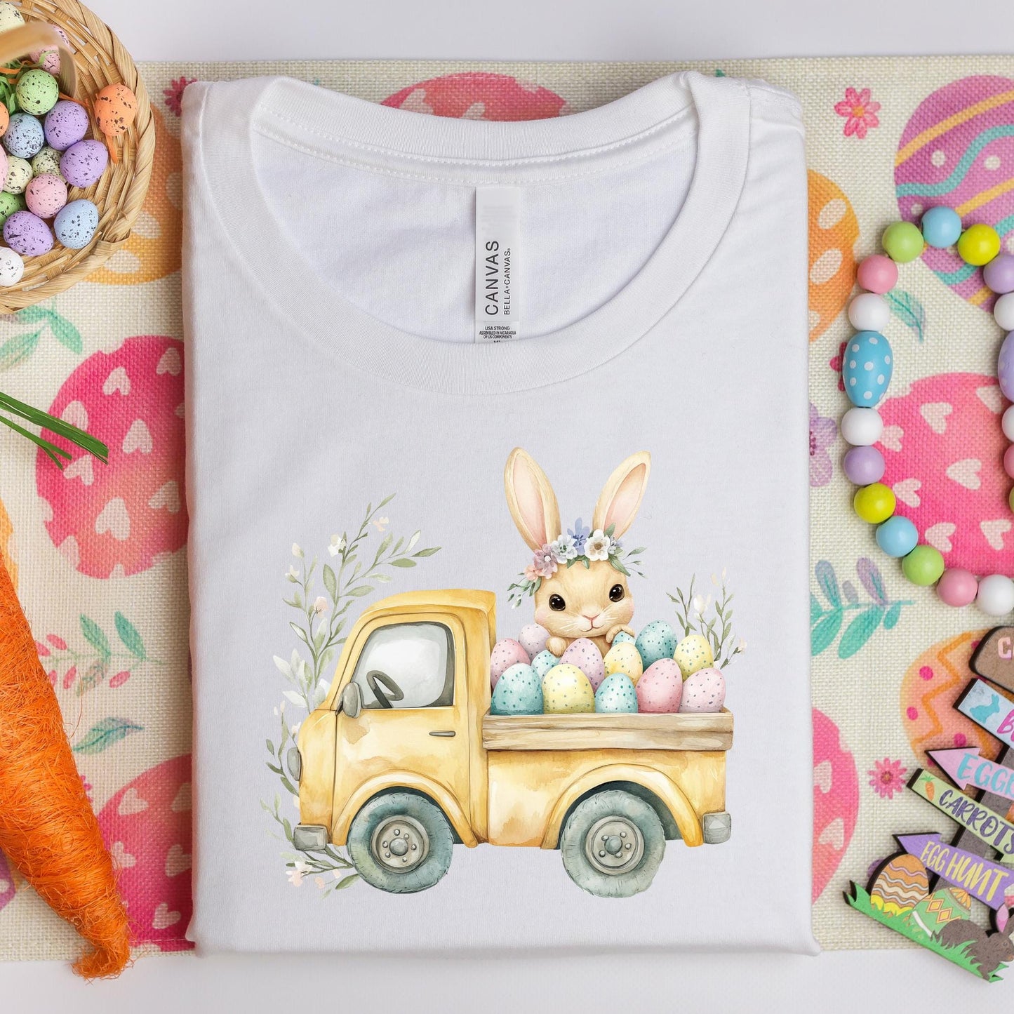 Clipart de camiones de conejito de Pascua