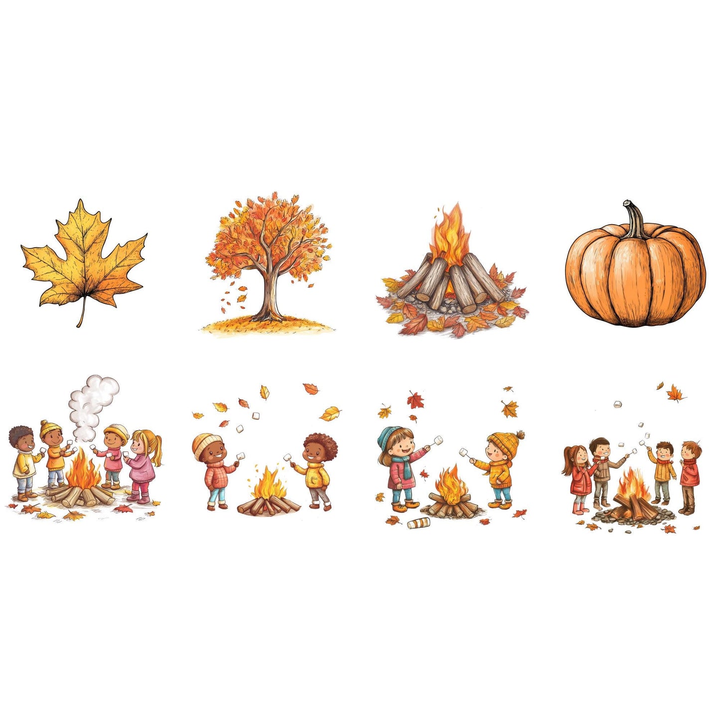 Autumn Play time clipart