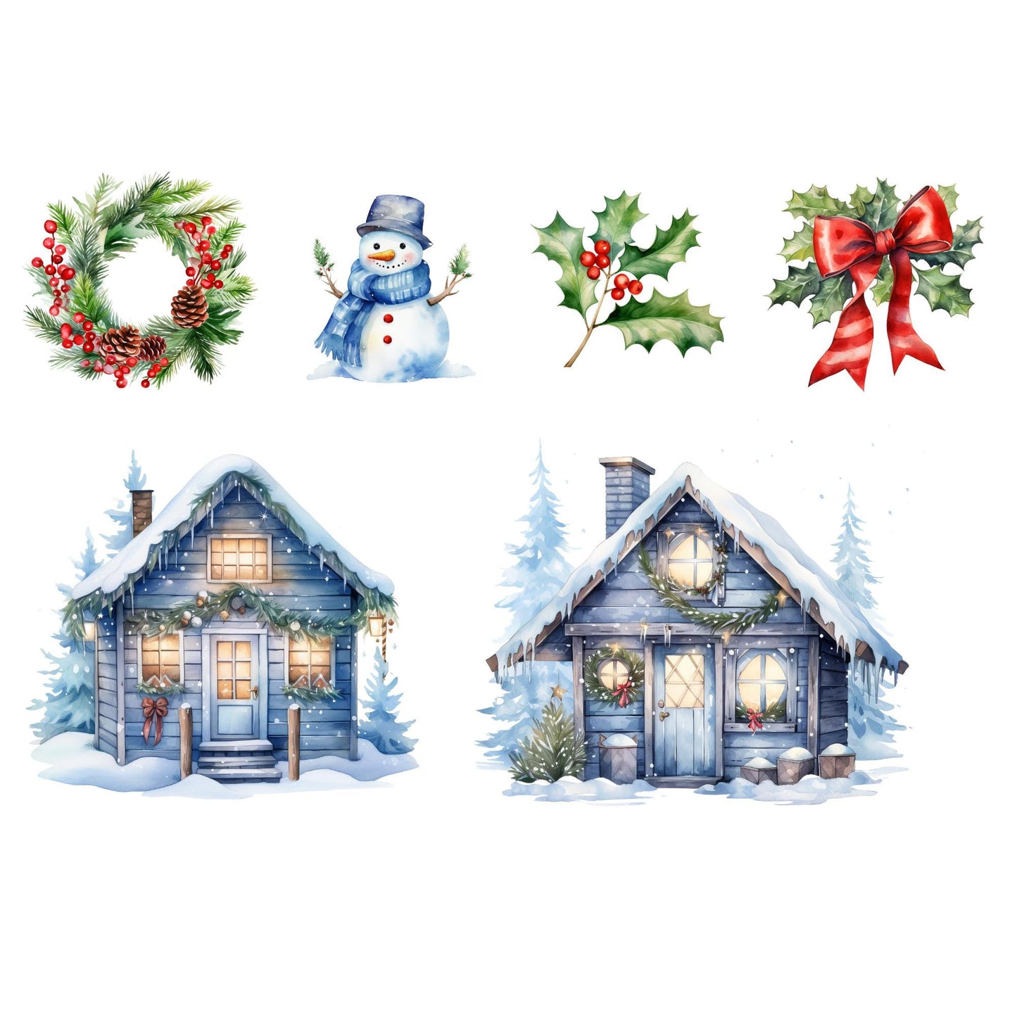 Winter Woodland animals Clipart