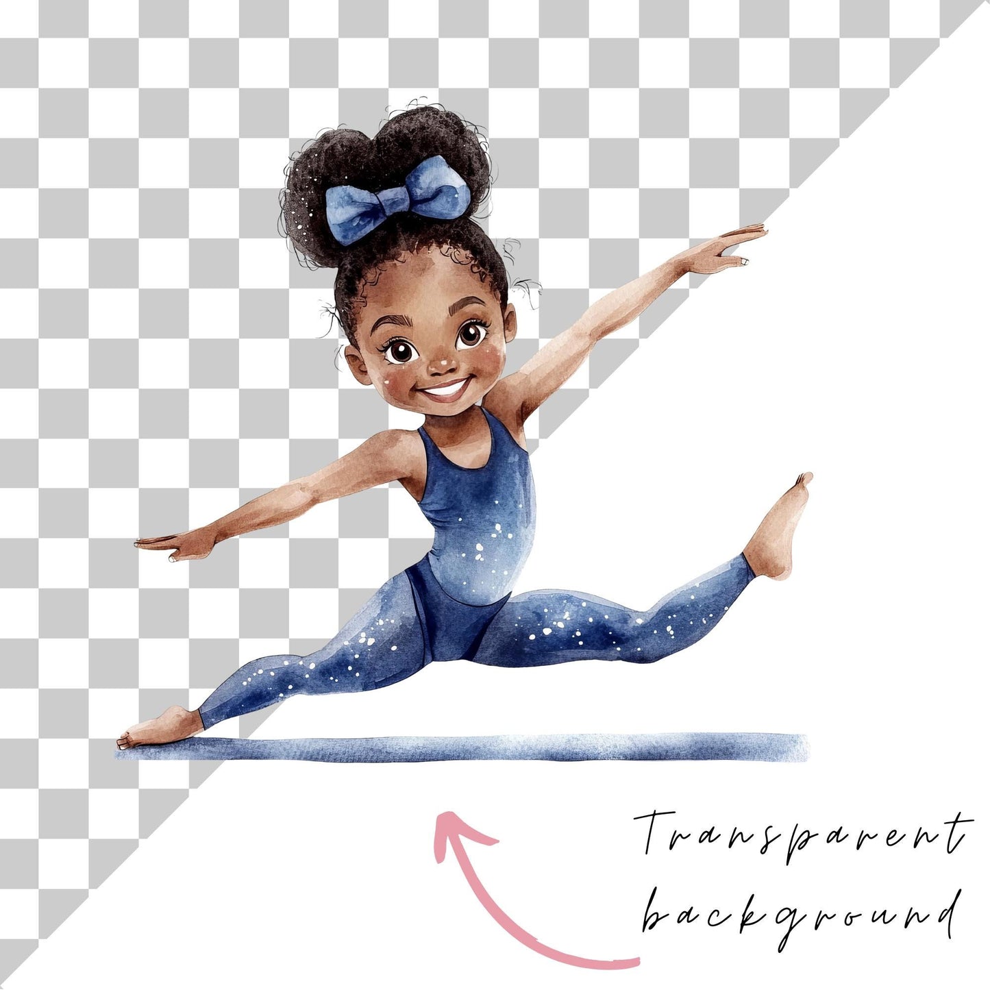 Lindo clipart de gimnasia