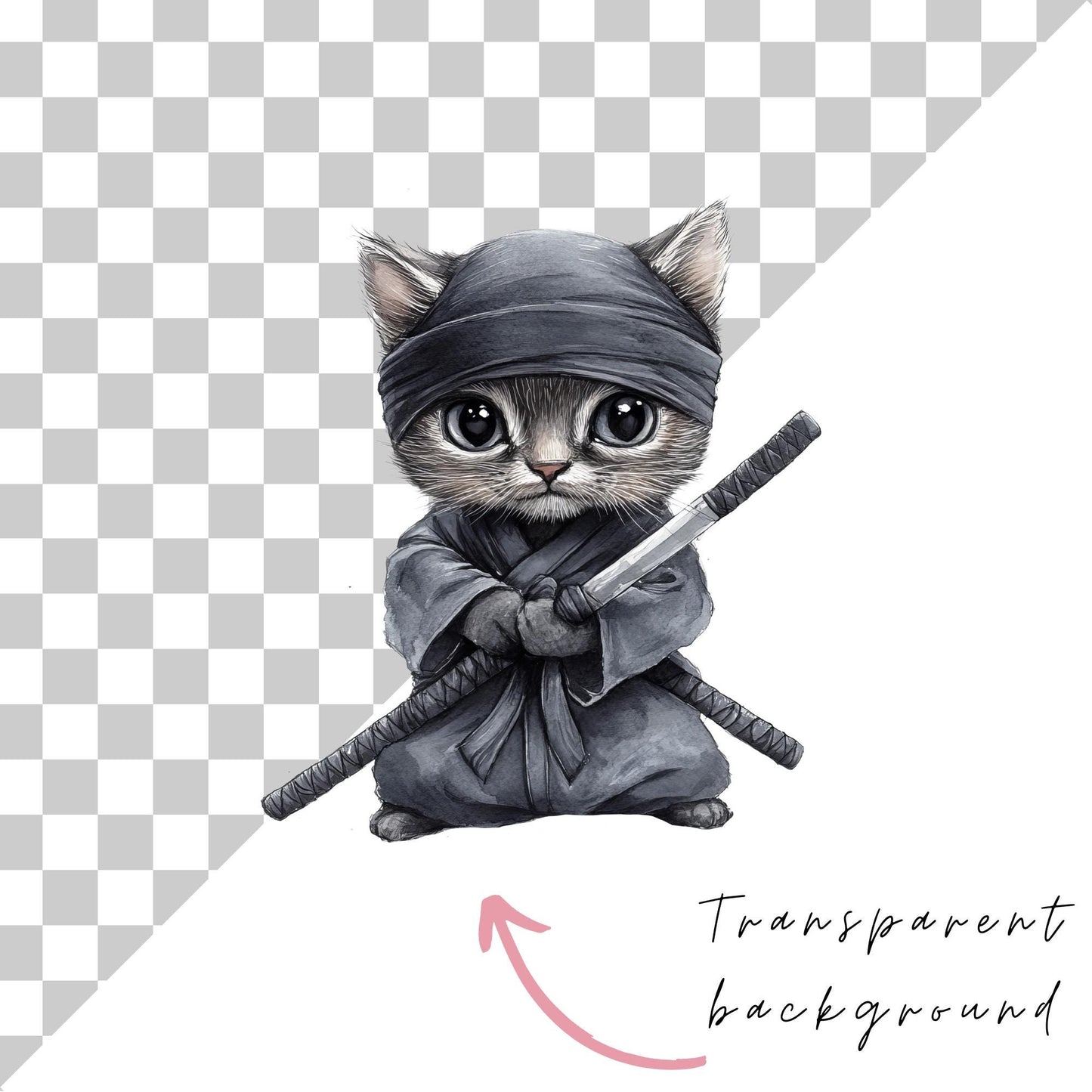 Ninja Cat Clipart