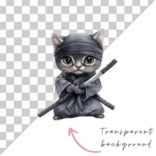 Ninja Cat Clipart