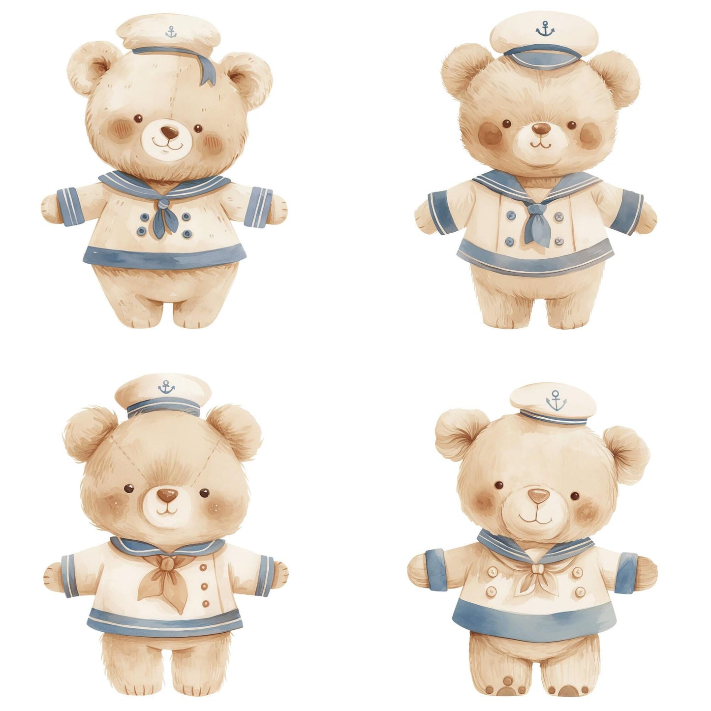 Cute Sailor Bears clipart