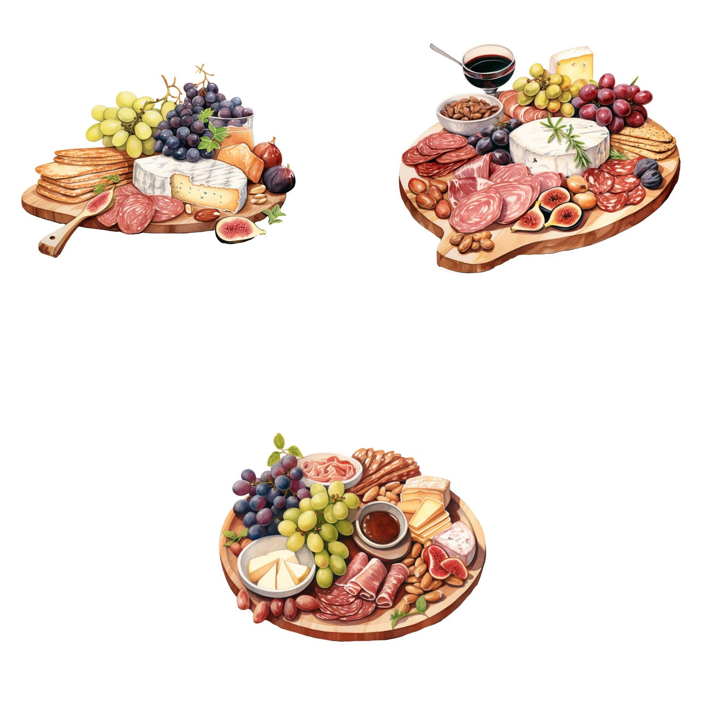 Watercolor Charcuterie Board Clipart