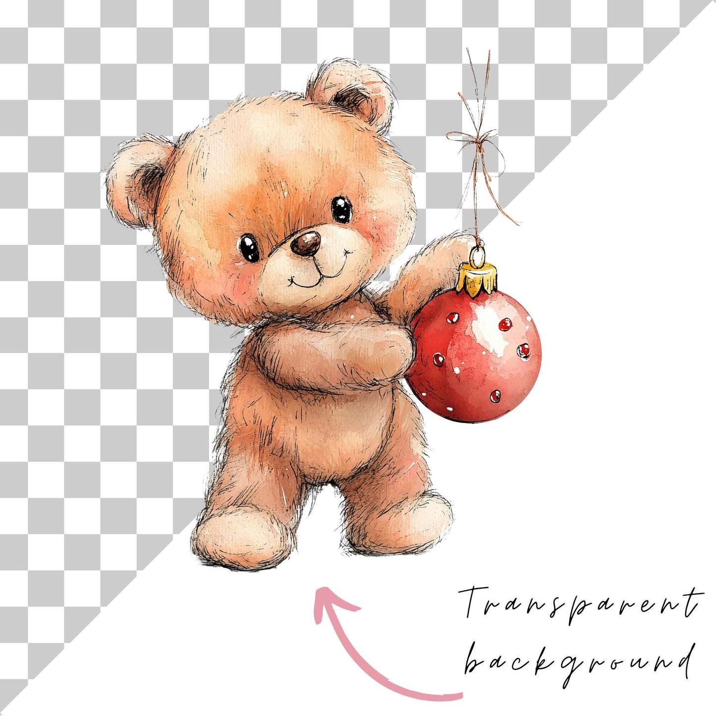 Christmas Teddy Bear Clipart