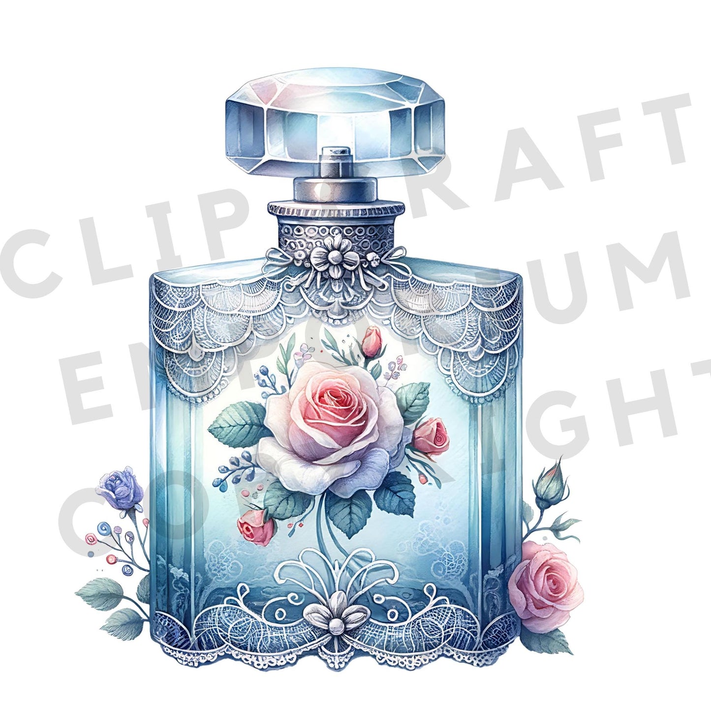 Antique Perfume Bottle Clipart Set