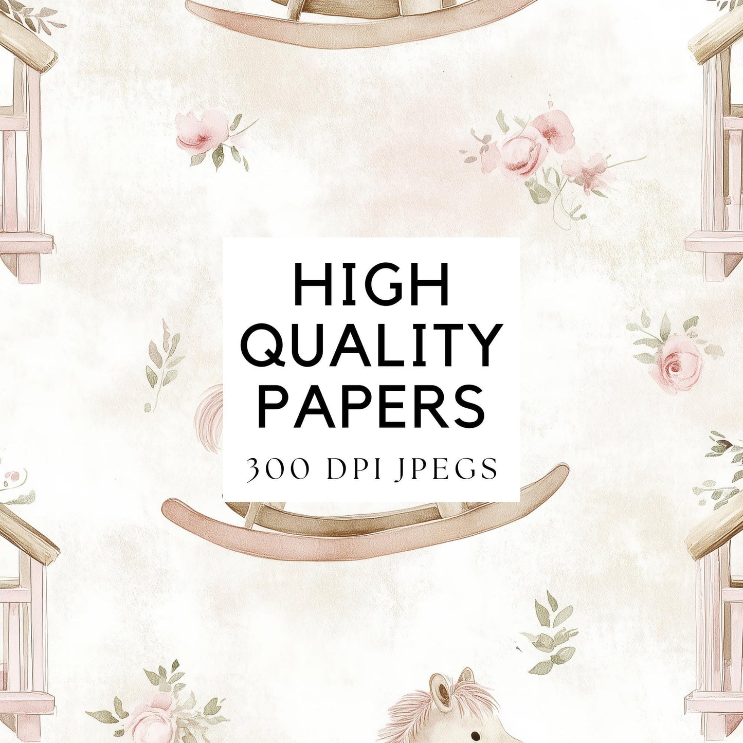 Baby Girl Motif Digital Papers