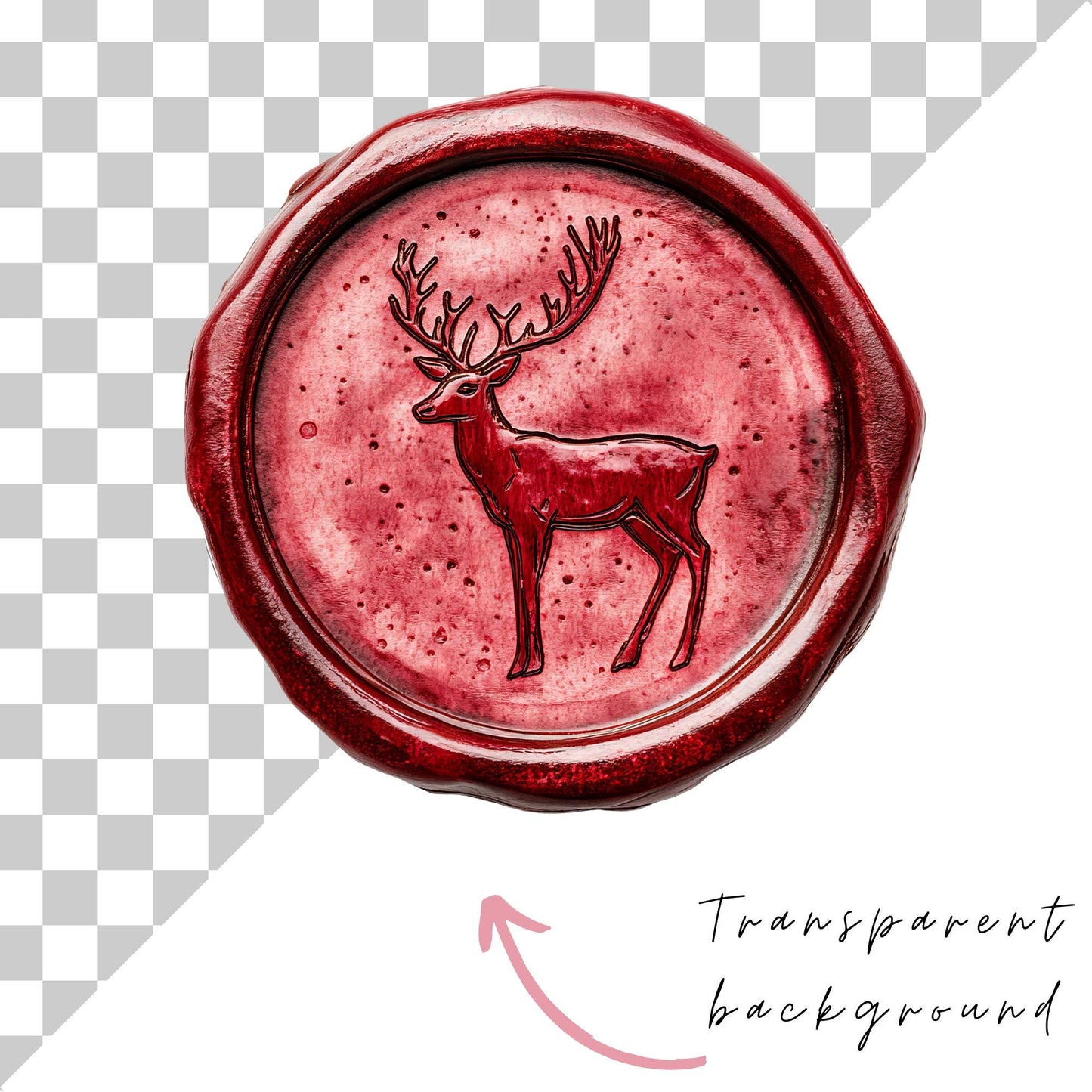 Christmas Wax Seal Clipart