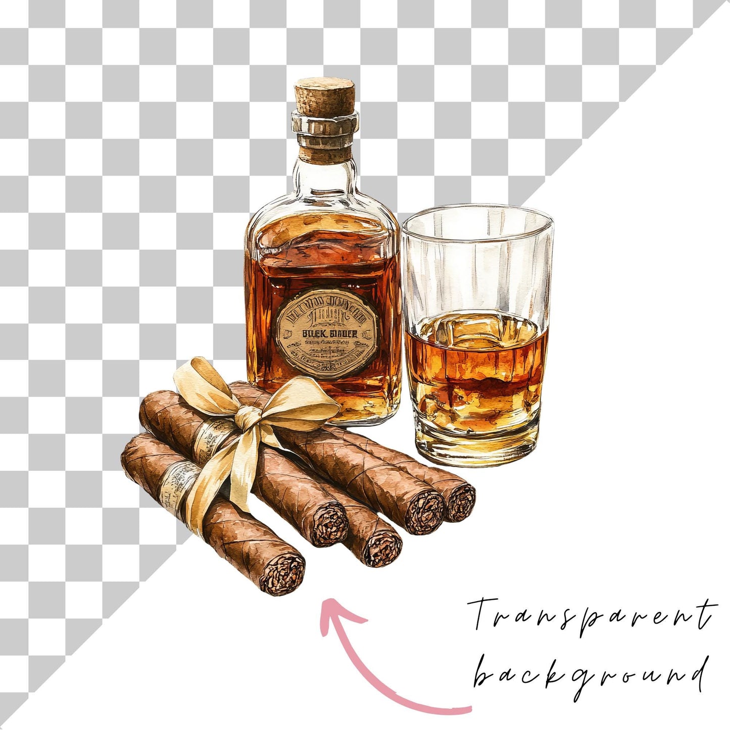 Bourbon and Cigars PNG