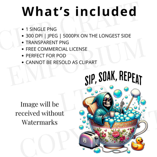 Sip Soak Repeat PNG