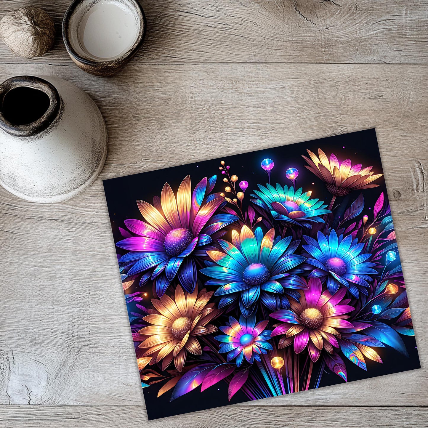 a picture of a bunch of flowers on a table