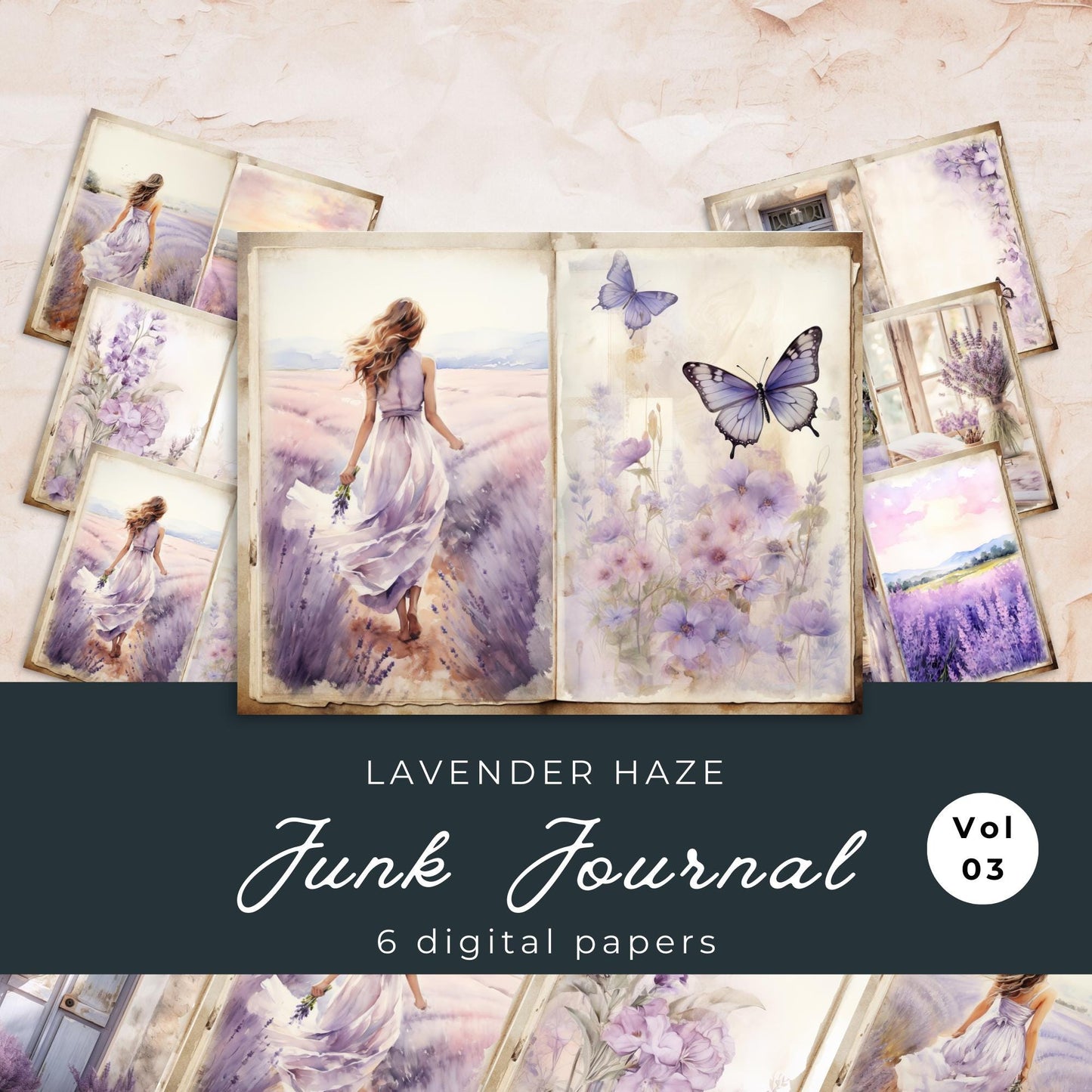 Lavender Haze Junk Journal Pages