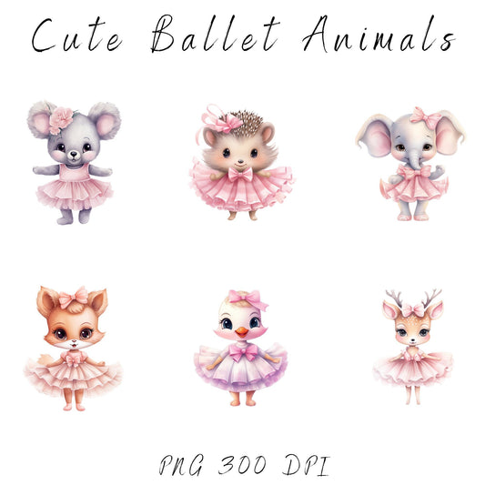 Ballerina Animals Clipart
