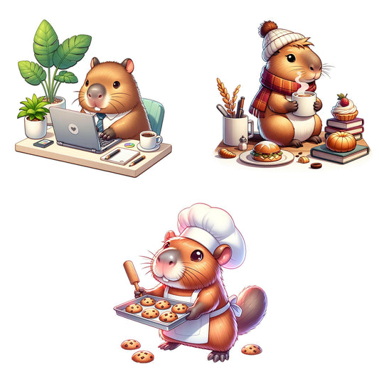 Capybara Watercolor Clipart