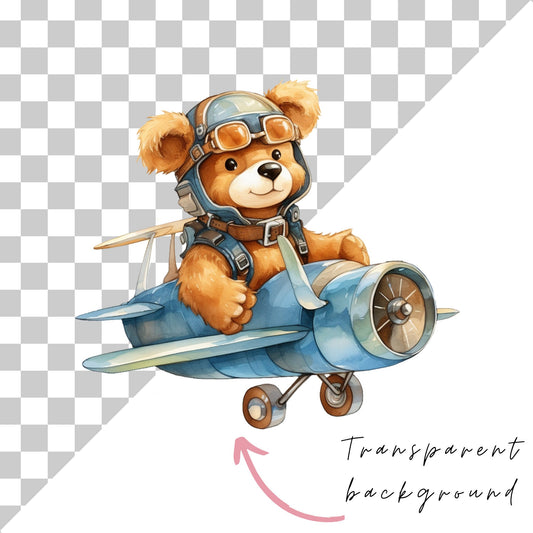 Clipart de oso de peluche volando