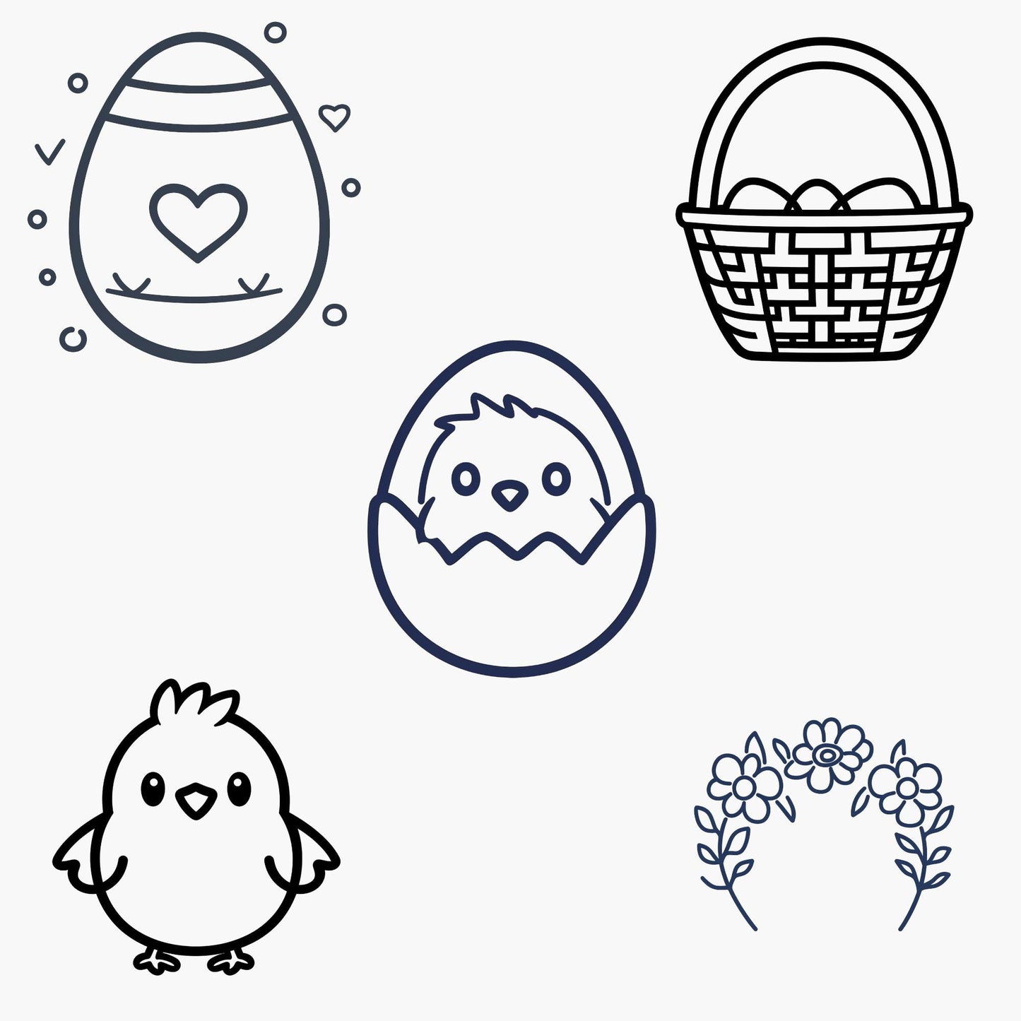 Easter Icons Clipart