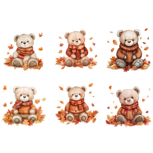 Fall Teddy Bear Clipart