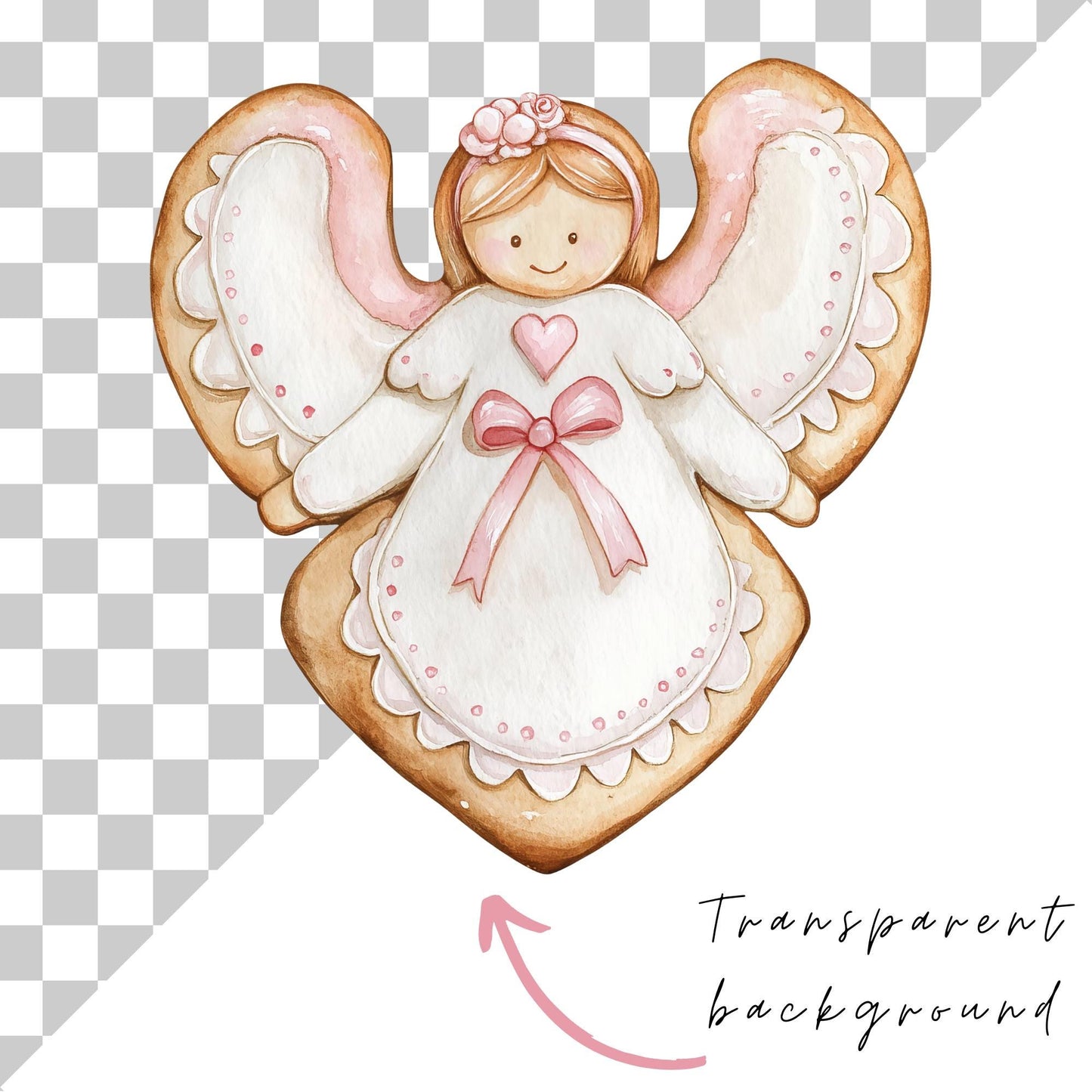 Watercolor Holiday Cookie Clipart
