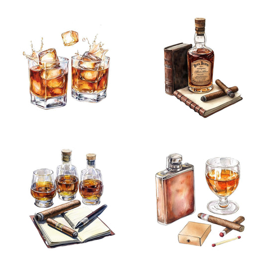 Bourbon and Cigars PNG