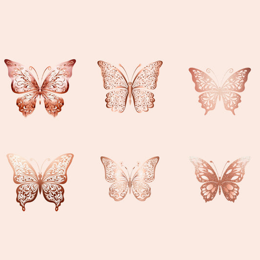 Rose Gold Butterfly clipart