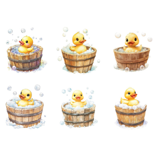 Pato de goma en una bañera clipart