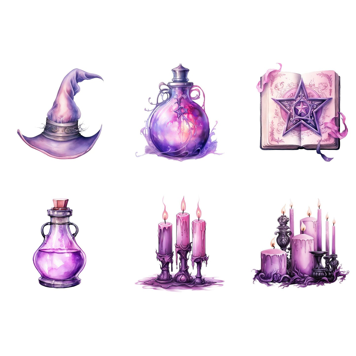 Pastel Witch Clipart