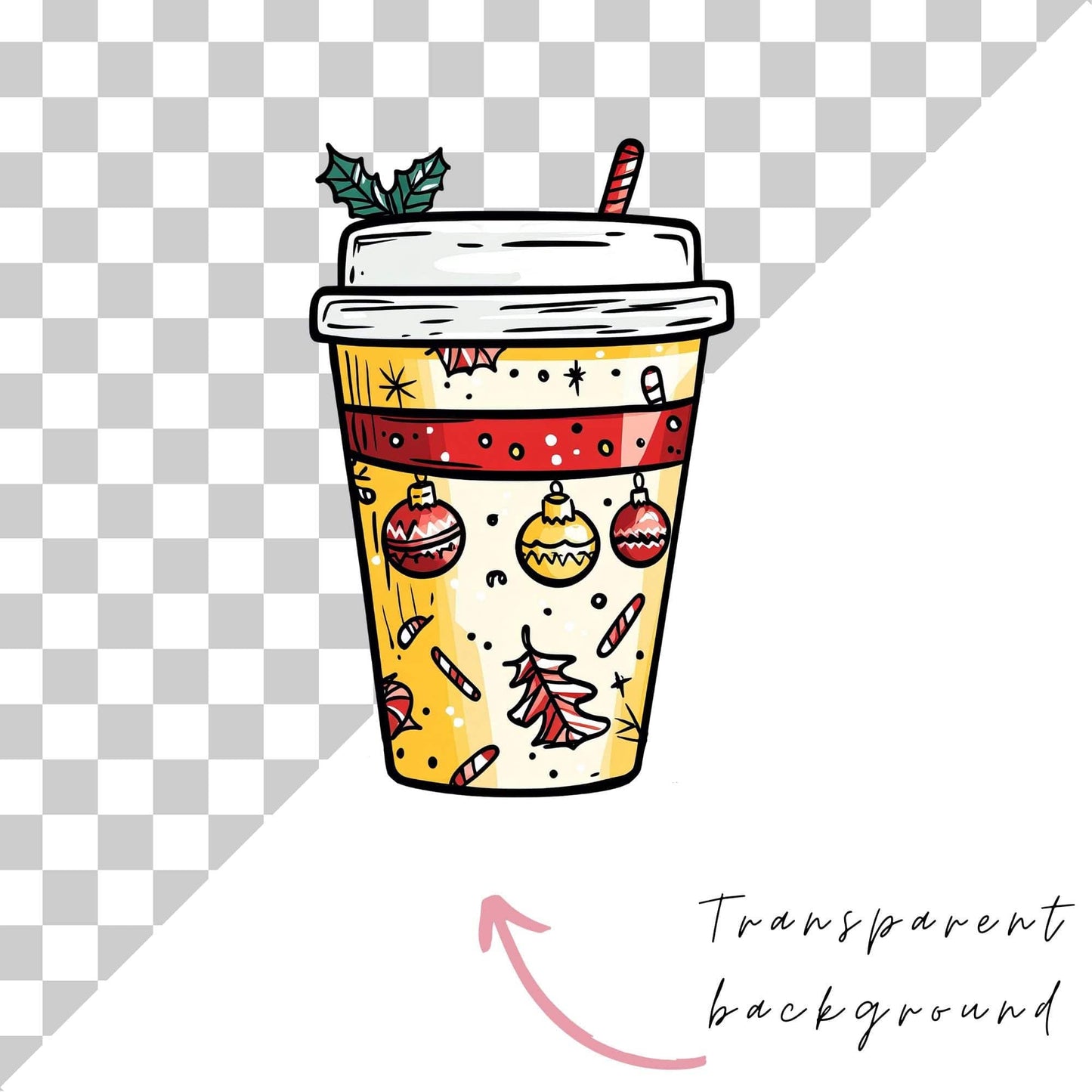 Christmas Coffee Cups Clipart