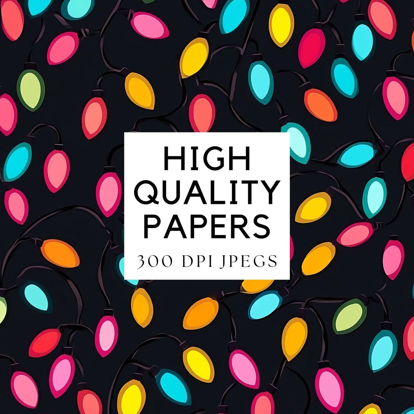 Christmas Lights Digital Papers