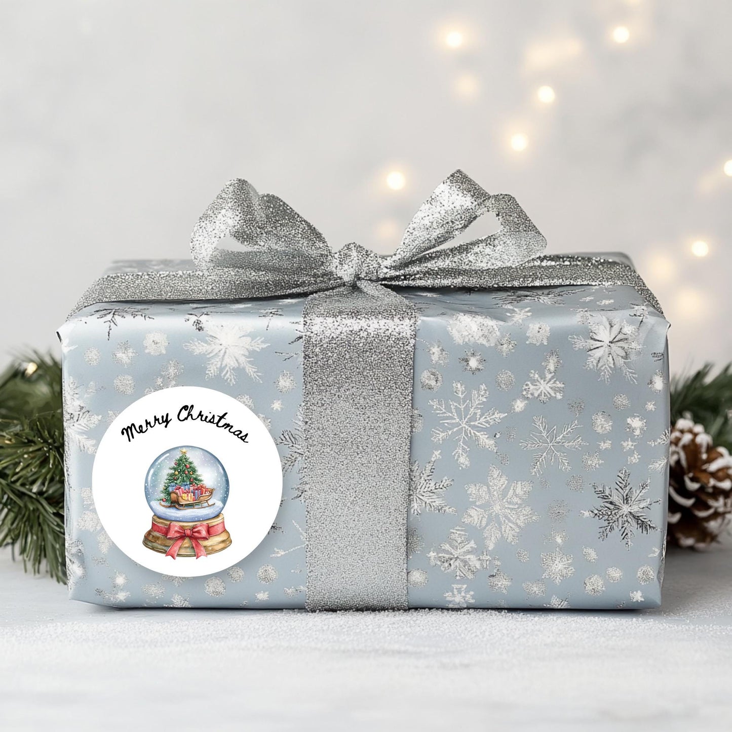 Watercolor Christmas Snowglobe Clipart
