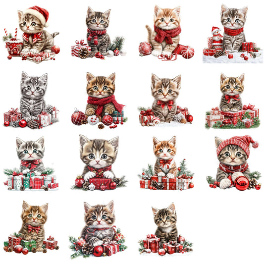 Christmas Kittens Clipart