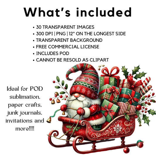 Cute Christmas Gnome Clipart